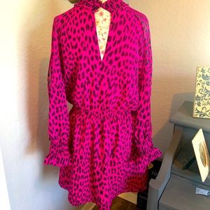 Rachel Roy Fuchsia leopard print dress